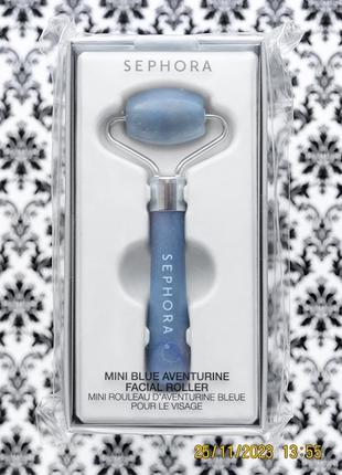 Роликовый массажер для лица sephora mini blue aventurine facial roller