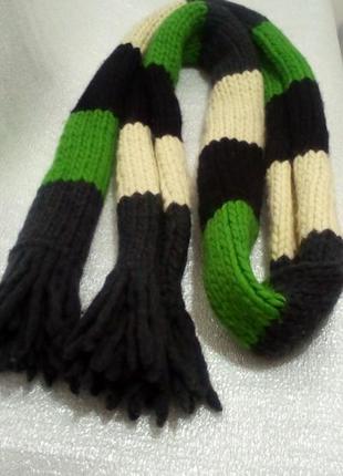 Шерстяной шарф длинный1 фото