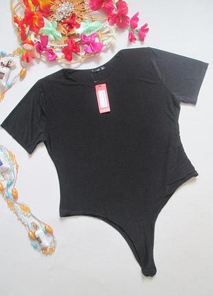 Мега шикарный чёрный боди комбидресс футболка супер батал boohoo 🌺💖🌺