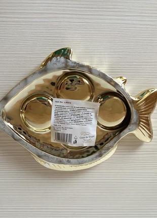 Підсвічник свічник золота рибка4 фото