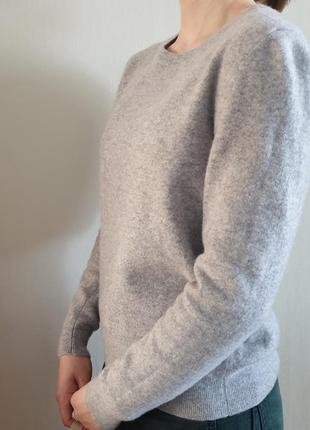 Базовий сірий джемпер светр benetton merino wool2 фото