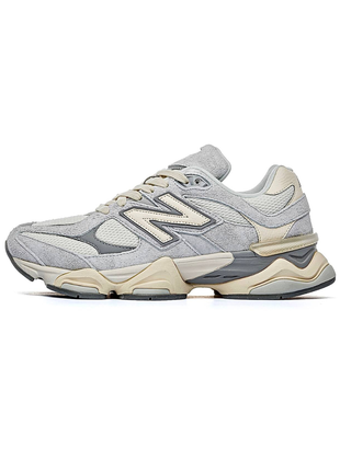 Демисезонні замшеві кросівки new balance 9060 white grey. розміри 36-45