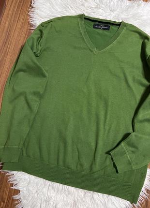 Зелений чоловічий джемпер кофта2 фото