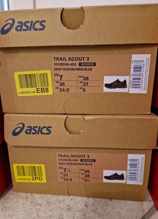 Кроссовки asics trail scout 3, оригинал, размеры 38(24см) и 39(24,5см)9 фото
