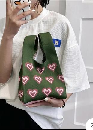 Тканинна сумка сумочка серце ❤️3 фото