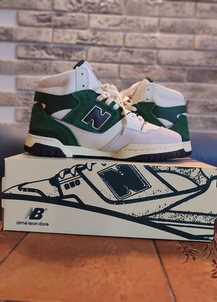 New balance 650 high green white fur3 фото