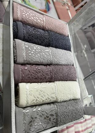 Подарунковий набір махрових рушників,якісний натуральний ворс