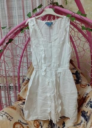 Платье из тоненького ситца с кружкой