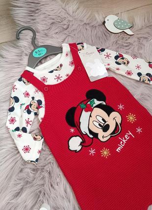 Мимишный 😍 новогодний набор брендов disney baby at primаrk серии mickey mouse2 фото