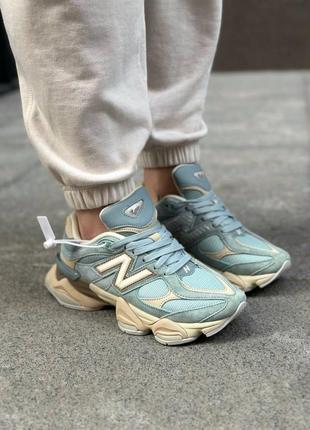 Демисезонные замшевые кроссовки new balance 9060 light blue8 фото