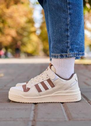 Женские демисезон adidas forum lowchocolate beige