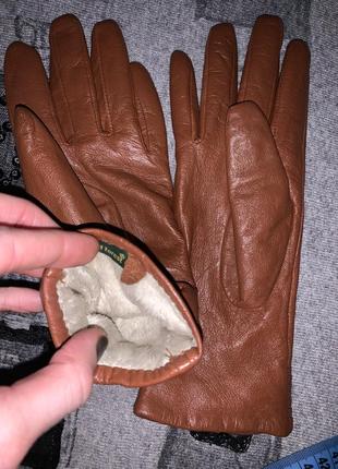 Новые кожаные перчатки с ютеплителем