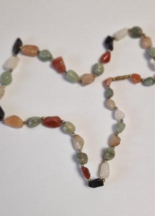 Бусы, ожерелье, колье самоцветы натуральные камни винтаж7 фото