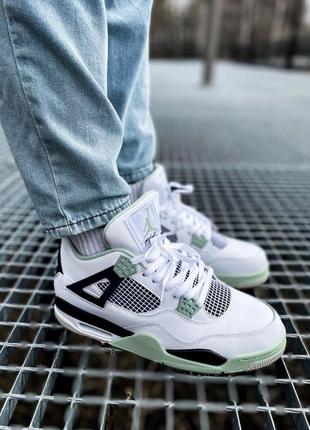 Nike air jordan 4 seafoam❤️36рр-45рр❤️кросівки найк джордан 4 білі, кросовки женские джордан 4, кросівки жіночі найк аір джордан 4, кросівки чоловічі