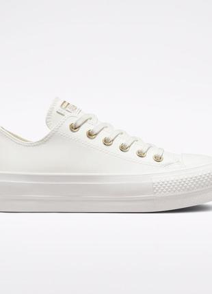 Кеди chuck taylor all star lift platform mono white a02610c2 фото