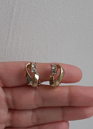 Клипсы с кристаллами бижутерия