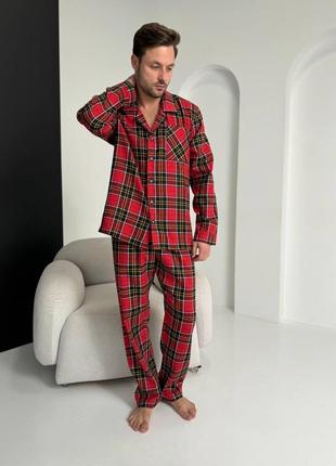 Мужская пижама в клетку ❤️ базовая мужская пижама 🥰7 фото