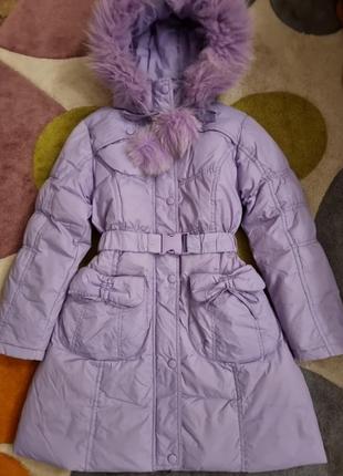 Зимнее пальто для девочки donilo,128 рост.