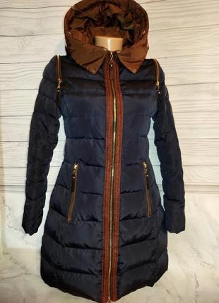 Женская зимняя куртка, натуральный пуховик, 42-441 фото