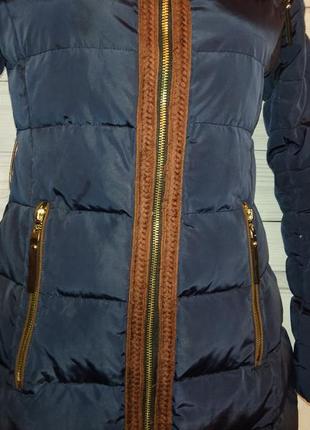 Женская зимняя куртка, натуральный пуховик, 42-445 фото