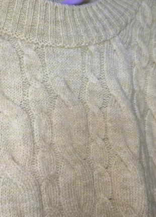 Вязаное платье мини в косичке5 фото
