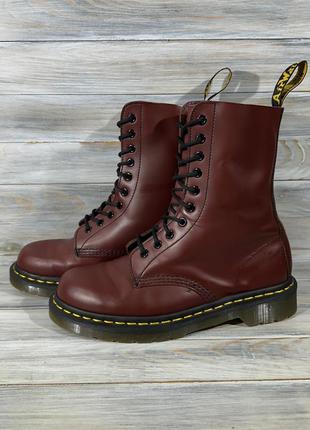 Dr. martens 1490 cherry red smooth оригинальные ботинки2 фото