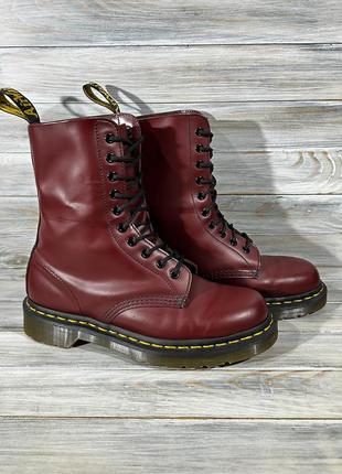 Dr. martens 1490 cherry red smooth оригинальные ботинки1 фото