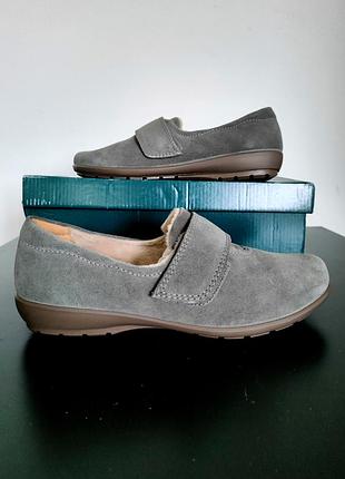 Тапочки (замшевые туфли) hotter toasty urban grey suede в коробке.
