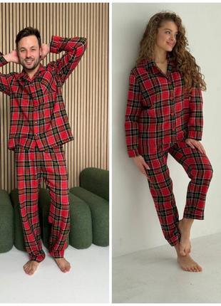 Family look, пижамки новогодние, одежда для дома в клетку