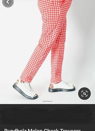 Яркие брюки штаны джинсы в клетку коттон винтаж ретро 80-х высокая талия