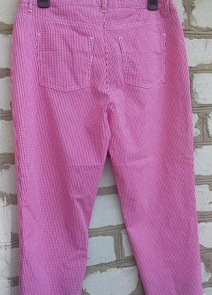 Яркие брюки штаны джинсы в клетку коттон винтаж ретро 80-х высокая талия