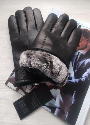 Теплые мужские зимние перчатки из кожи оленя, румуния
