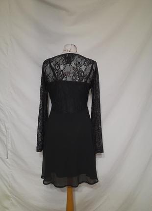 Сукня з мереживним верхом в готичному стилі готика панк з широким рукавом gothicana by emp4 фото