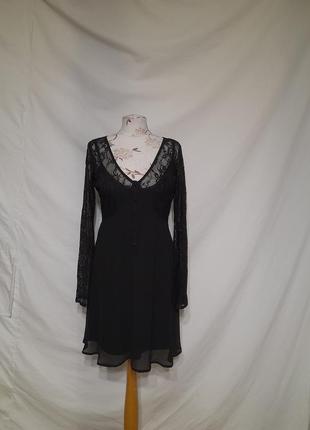 Сукня з мереживним верхом в готичному стилі готика панк з широким рукавом gothicana by emp2 фото