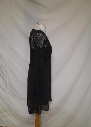 Сукня з мереживним верхом в готичному стилі готика панк з широким рукавом gothicana by emp3 фото