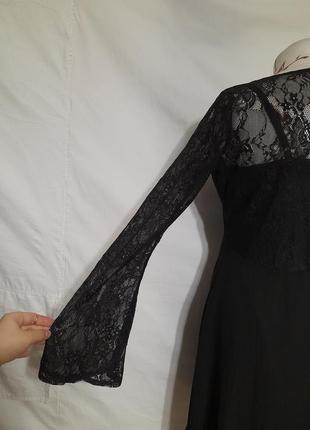 Сукня з мереживним верхом в готичному стилі готика панк з широким рукавом gothicana by emp7 фото