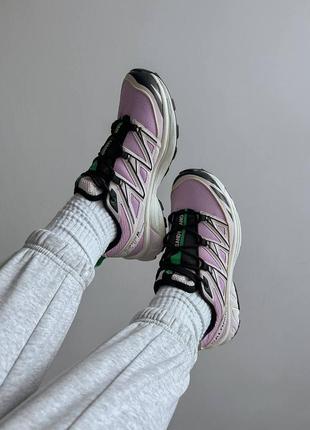 Женские кроссовки salomon xt-6, розовые3 фото