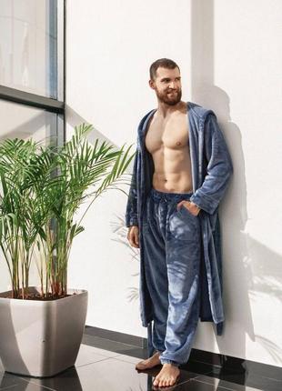 Пижама теплая унисекс (халат+брюки),махра.туречевичка6 фото