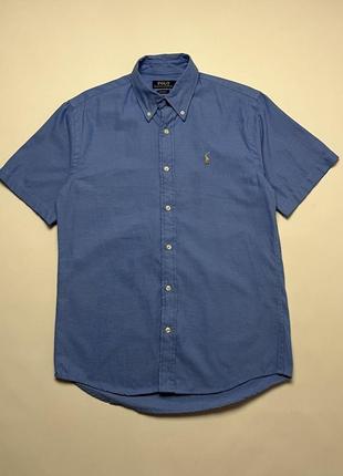 Сорочка на короткий рукав polo ralph lauren custom fit shirt