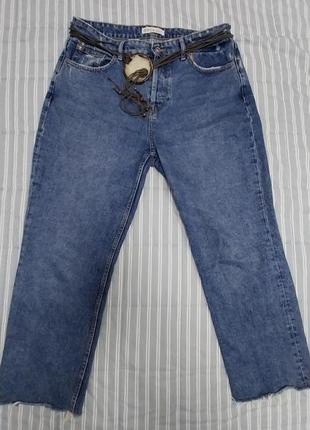 Модные джинсы мом фирменные обрезанные край 16