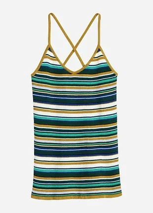 Актуальная майка топ в полоску рубчик от h&amp;m