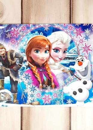 Зимний детский пазл "frozen" + постер, 35 элементов2 фото