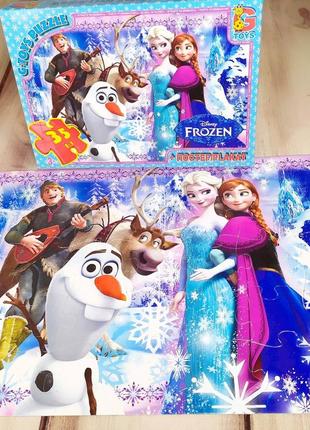 Зимний детский пазл "frozen 2" + постер, 35 элементов