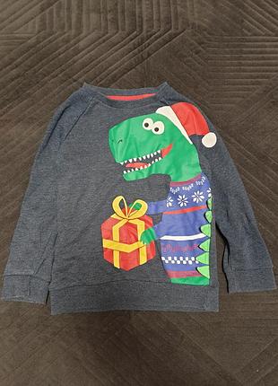 Новогодняя кофта динозавр