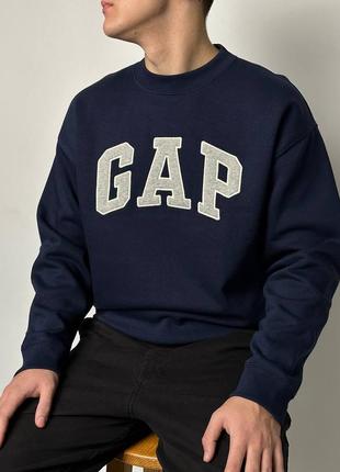 Світшот gap logo sweatshirt «tapestry navy»1 фото