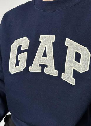 Світшот gap logo sweatshirt «tapestry navy»2 фото