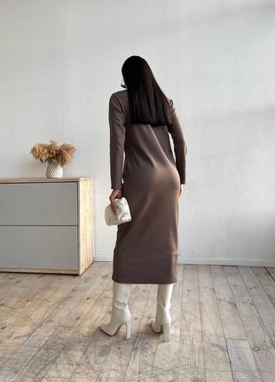 Утепленное платье макси с флисом теплое платье ниже колен длинное платье на флисе5 фото