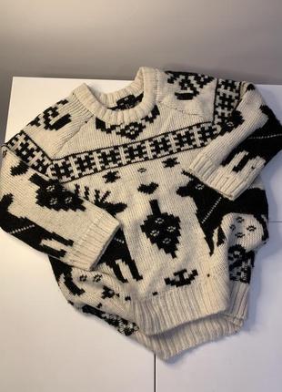 Теплый шерстяной свитер h&m2 фото