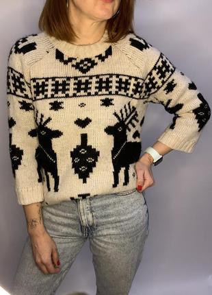Теплый шерстяной свитер h&m5 фото