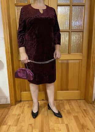 Нарядна оксамитова сукня. trofe’2 фото